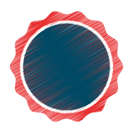 circle seal stamp lace vector illustration designのイラスト素材