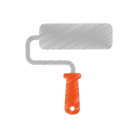 roller paint isolated icon vector illustration designのイラスト素材