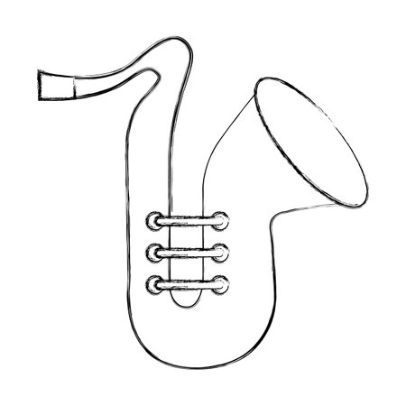 saxophone musical isntrument icon vector illustration designのイラスト素材