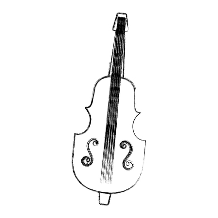 chello instrument isolated icon vector illustration designのイラスト素材