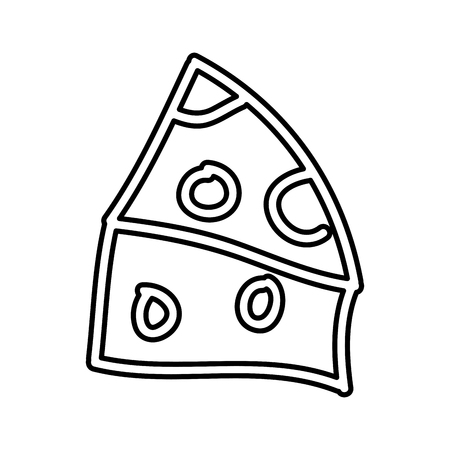 cheese piece isolated icon vector illustration designのイラスト素材
