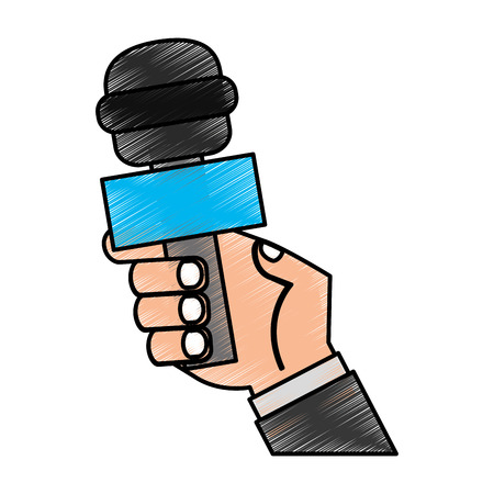 Journalist microphone isolated icon vector illustration designのイラスト素材