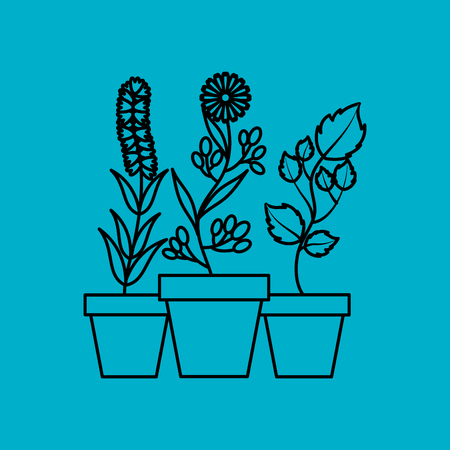 beautiful garden flat icons vector illustration designのイラスト素材