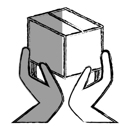 carton box packing icon vector illustration designのイラスト素材