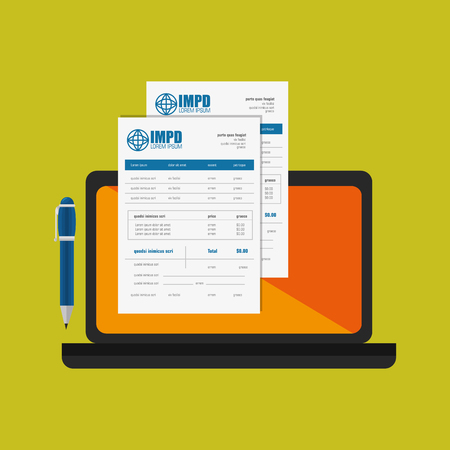 invoice pay concept isolated icon vector illustration designのイラスト素材