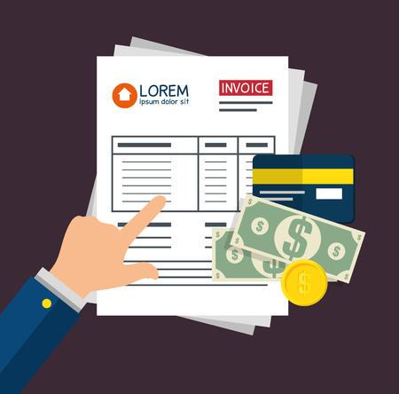invoice pay concept isolated icon vector illustration designのイラスト素材