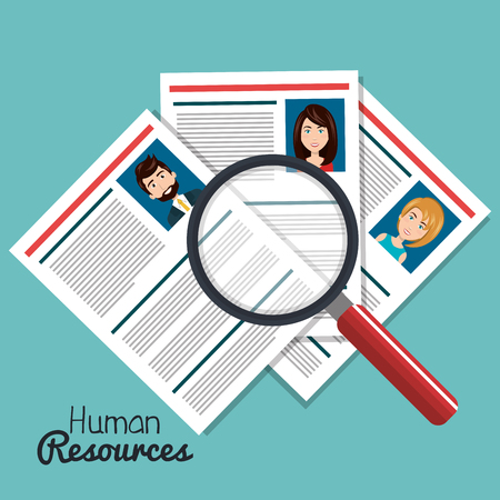 human resources search isolated vector illustrationのイラスト素材