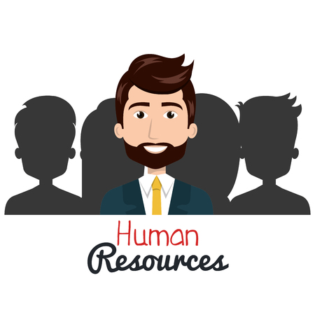 human resources search isolated vector illustrationのイラスト素材