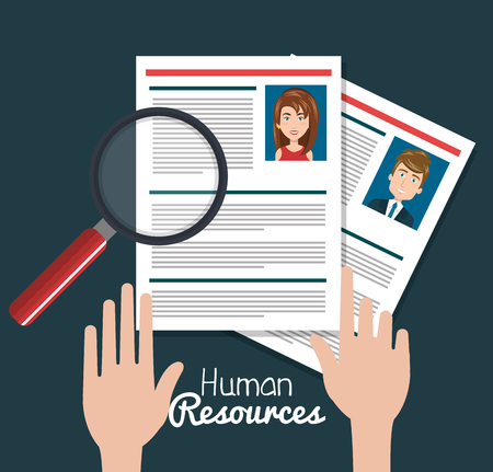human resources search isolated vector illustration eps 10のイラスト素材