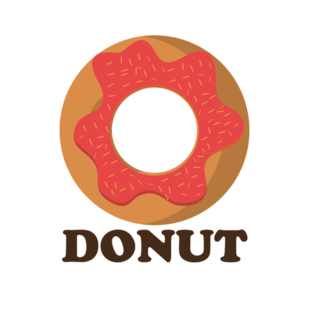 Donut sweet dessert isolated vector illustration eps 10.のイラスト素材
