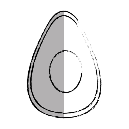 fresh avocado vegetable icon vector illustration designのイラスト素材