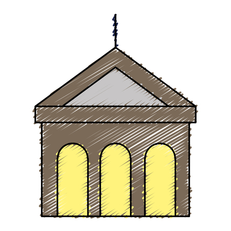 building with columns icon vector illustration designのイラスト素材