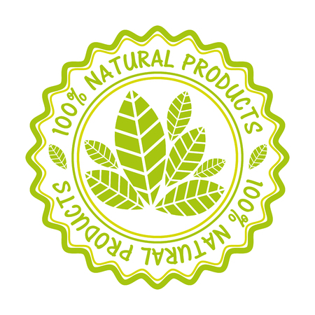 organic product guaranteed seal vector illustration designのイラスト素材