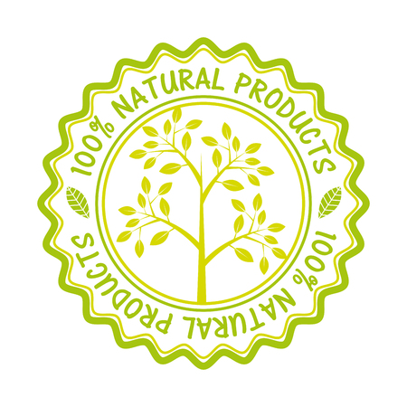 organic product guaranteed seal vector illustration designのイラスト素材