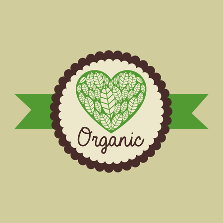 organic product guaranteed seal vector illustration designのイラスト素材