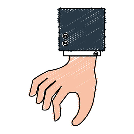 hand human isolated icon vector illustration designのイラスト素材