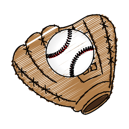 Baseball glove equipment icon vector illustration designのイラスト素材