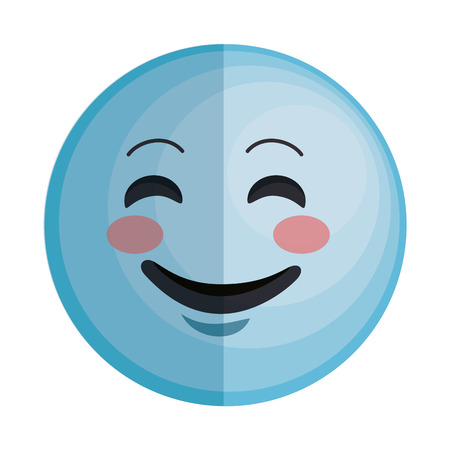 Emoticon kawaii face icon vector illustration designのイラスト素材