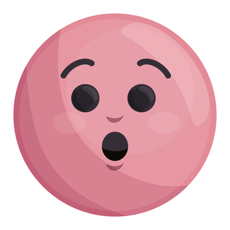 Emoticon kawaii face icon vector illustration designのイラスト素材