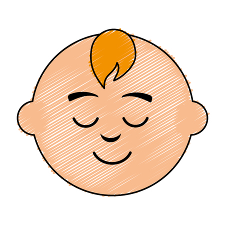 little baby asleep character vector illustration designのイラスト素材