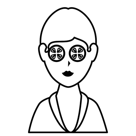 Woman in spa character vector illustration designのイラスト素材