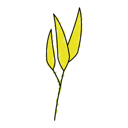 Bamboo leafs isolated icon vector illustration designのイラスト素材