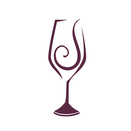 wine glass icon over white background. vector illustrationのイラスト素材