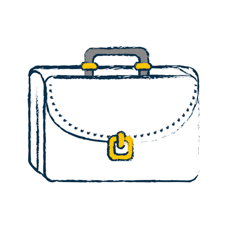 Briefcase icon over white background. vector illustrationのイラスト素材