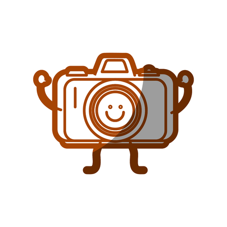Happy camera icon.のイラスト素材