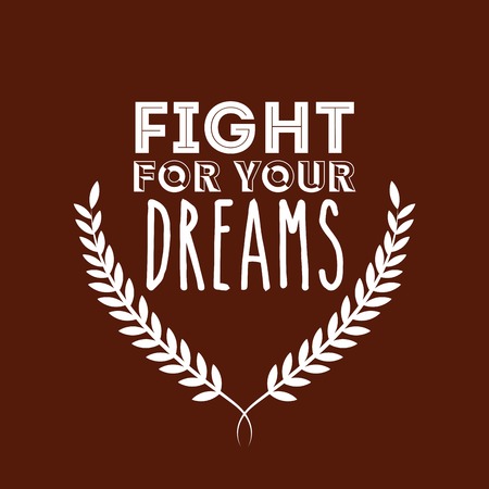 attitude phrase with wreath over red background. vector illustrationのイラスト素材