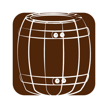 Wine wooden barrel icon vector illustration graphic designのイラスト素材