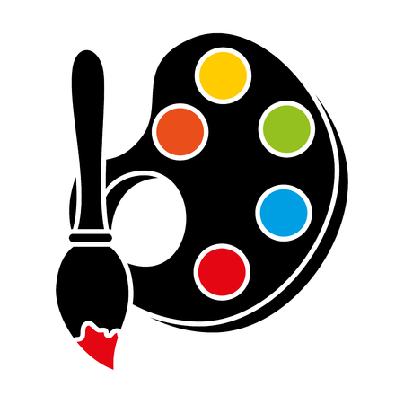 Paint palette art icon vector illustration graphic designのイラスト素材