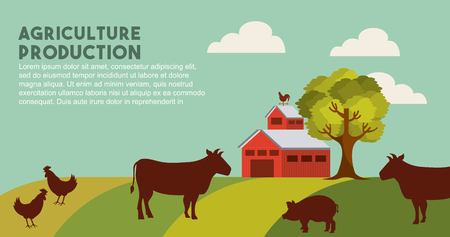 agriculture production landscape icon vector illustration designのイラスト素材