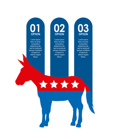 Democrat party usa isolated icon vector illustration designのイラスト素材