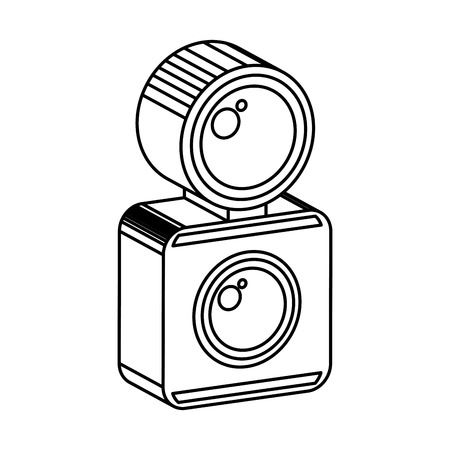 retro camera photographic isolated icon vector illustration designのイラスト素材