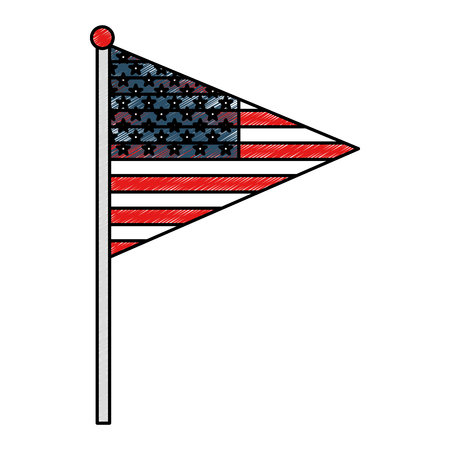 united states of america flag vector illustration designのイラスト素材