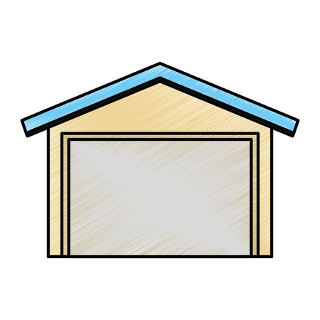 Warehouse building isolated icon vector illustration designのイラスト素材