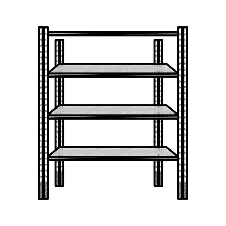 Metal shelf isolated icon vector illustration designのイラスト素材