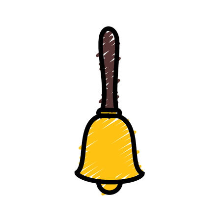handbell icon over white background. colorful design. vector illustrationのイラスト素材