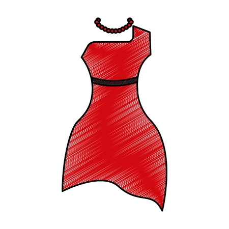 feminine dress elegant icon vector illustration designのイラスト素材