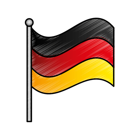 germany flag isolated icon vector illustration designのイラスト素材
