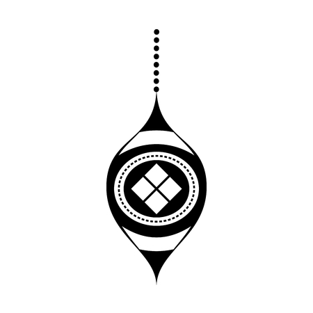 merry christmas ball hanging vector illustration designのイラスト素材