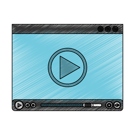 media player template icon vector illustration designのイラスト素材