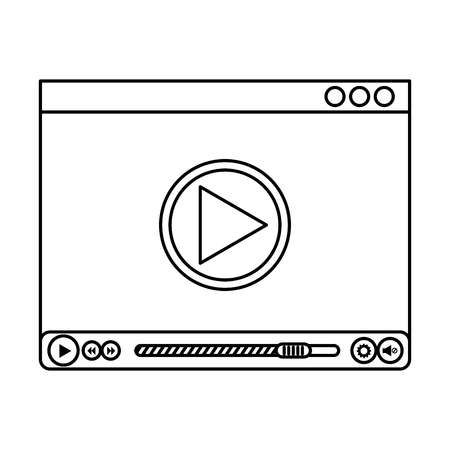 media player template icon vector illustration designのイラスト素材