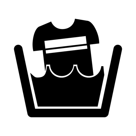 Laundry water indicator with shirt icon vector illustration designのイラスト素材