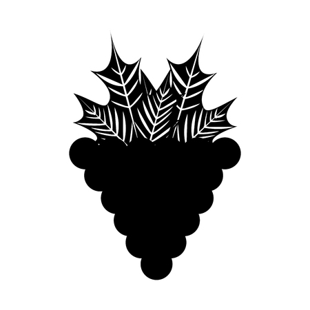 grapes fresh fruit icon vector illustration designのイラスト素材