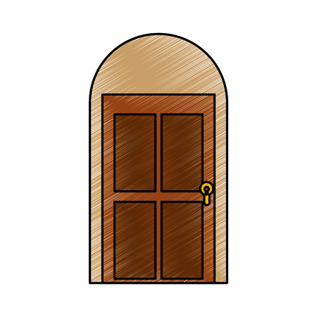 door house style isolated icon vector illustration designのイラスト素材