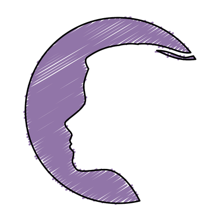 cute woman silhouette icon vector illustration designのイラスト素材