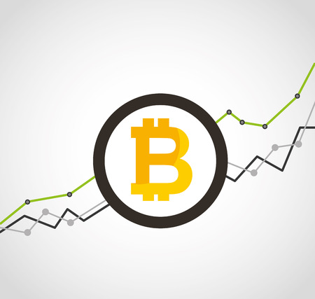 Bitcoins investment business icons vector illustration designのイラスト素材