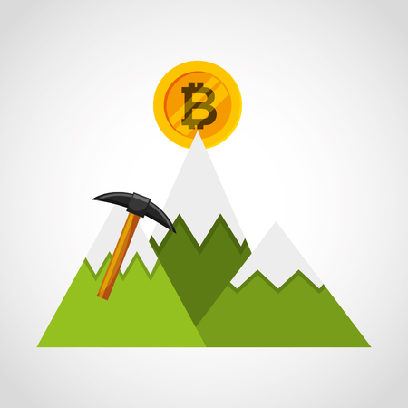 Bitcoins investment business icons vector illustration designのイラスト素材
